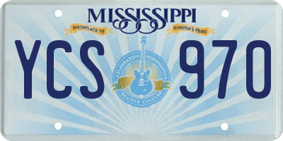 MS license plate YCS970