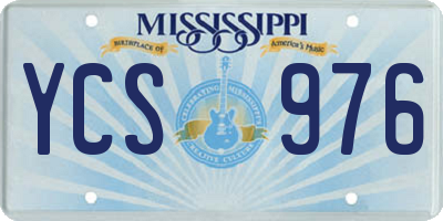 MS license plate YCS976