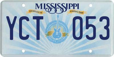 MS license plate YCT053