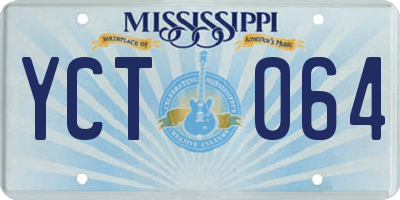 MS license plate YCT064