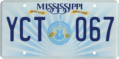 MS license plate YCT067