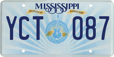 MS license plate YCT087