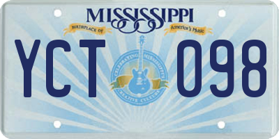 MS license plate YCT098