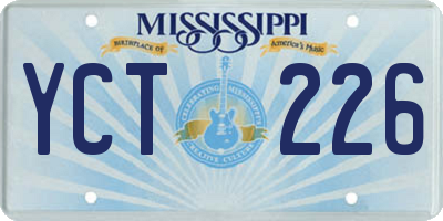 MS license plate YCT226
