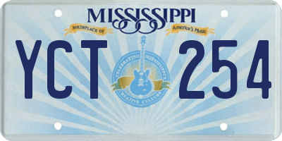 MS license plate YCT254