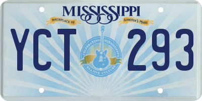 MS license plate YCT293