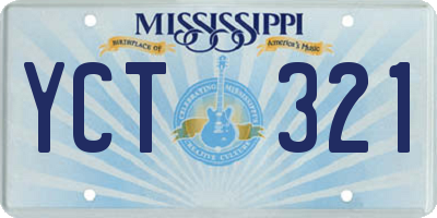 MS license plate YCT321