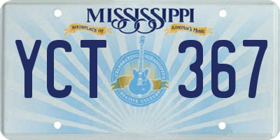 MS license plate YCT367