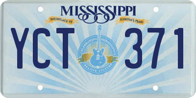 MS license plate YCT371