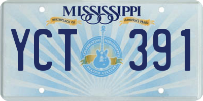 MS license plate YCT391