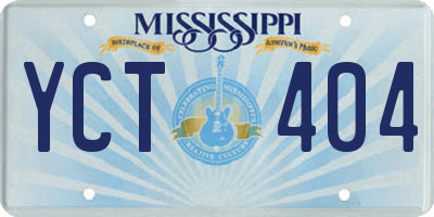 MS license plate YCT404
