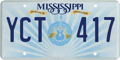 MS license plate YCT417
