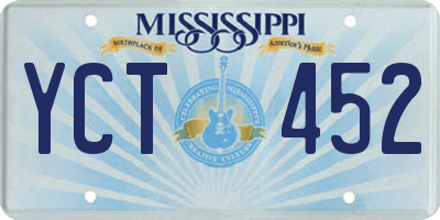 MS license plate YCT452