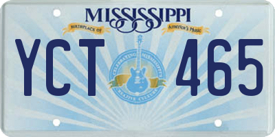 MS license plate YCT465