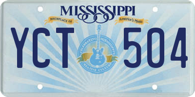 MS license plate YCT504