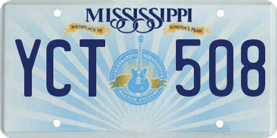 MS license plate YCT508