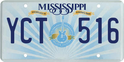 MS license plate YCT516