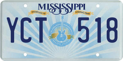 MS license plate YCT518