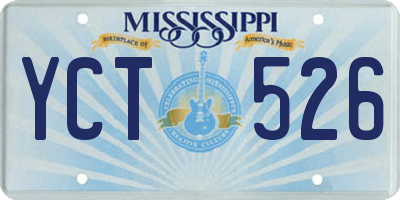 MS license plate YCT526