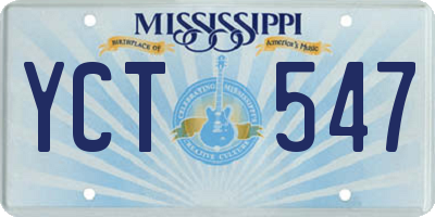 MS license plate YCT547