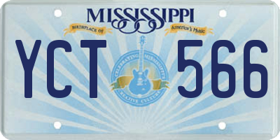MS license plate YCT566