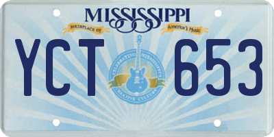 MS license plate YCT653