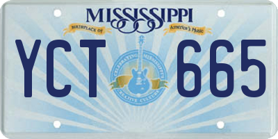 MS license plate YCT665