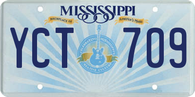 MS license plate YCT709