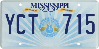 MS license plate YCT715