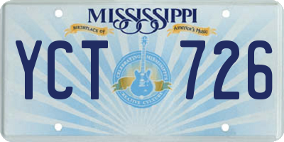 MS license plate YCT726