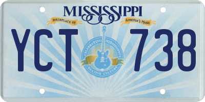 MS license plate YCT738
