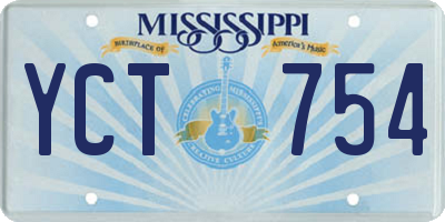 MS license plate YCT754