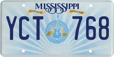 MS license plate YCT768