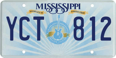 MS license plate YCT812