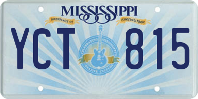 MS license plate YCT815