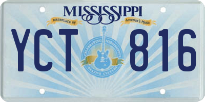 MS license plate YCT816