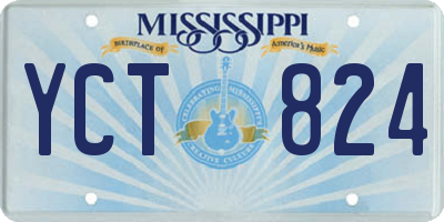 MS license plate YCT824