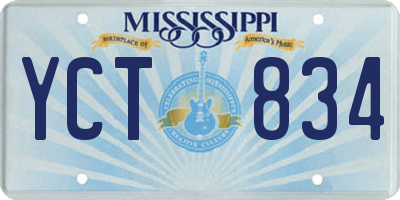 MS license plate YCT834