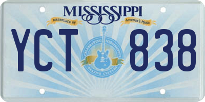 MS license plate YCT838