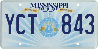MS license plate YCT843