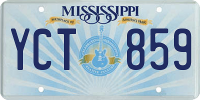 MS license plate YCT859