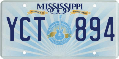 MS license plate YCT894