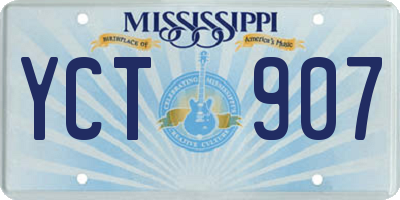 MS license plate YCT907