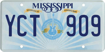 MS license plate YCT909