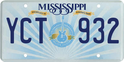 MS license plate YCT932