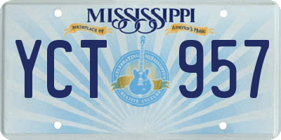 MS license plate YCT957
