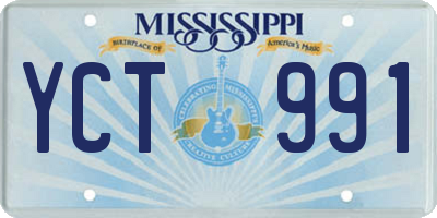 MS license plate YCT991