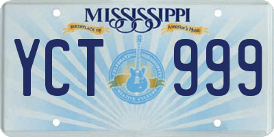 MS license plate YCT999