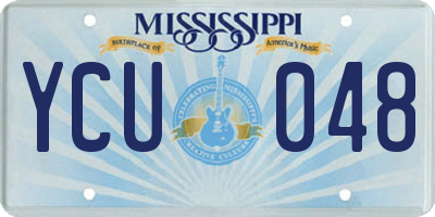 MS license plate YCU048