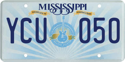 MS license plate YCU050